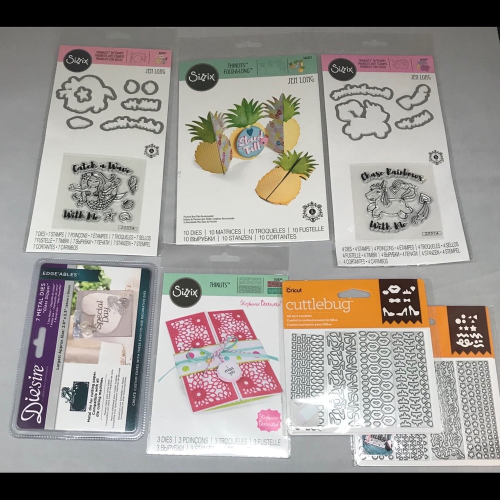 7 packs - metal dies cutting paper / cards